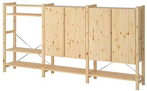 ProTuning IVAR 3 Sektionen/Regale/Schrank, Kiefer, 259x30x124 cm
