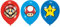 6 Luftballons * SUPER MARIO BROS. * für Kinderparty und Kindergeburtstag // Deko Ballons Party Set Kinder Geburtstag Motto