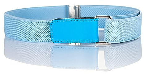 Olata Elastischer Kinder-Gürtel – Verstellbar mit Klettverschluss, Ideal für 0-15 Jahre. Hellblau (1-6 Jahre)