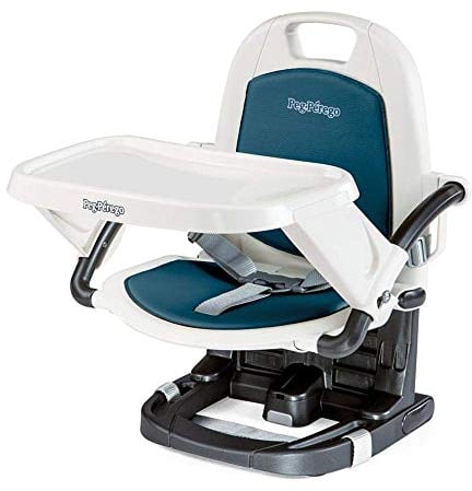 Peg Perego Rialto Alzasedia Pappa, Sedia Bimbi Portatile e Regolabile, Chiusura Compatta, Vassoio Rimovibile, Seggiolone da Viaggio per Bambini da 6 Mesi a 3 Anni (0-15 kg), Petrolio