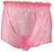 Haian ABDL Slip aus Kunststoff mit Verriegelungssystem (XL, Rosa transparent)