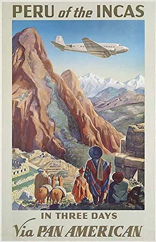 20 x 30 cm Metall-Blechschild, Peru of the Incas, Reise-Kunstschild, Heimdekoration für Café, Bar, Zimmer, Vintage-Dekor