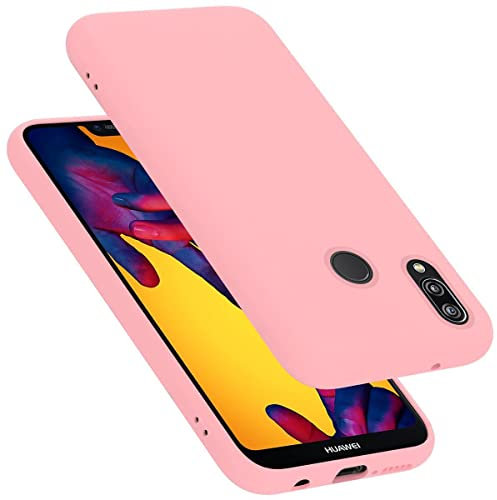 Cadorabo Custodia compatibile con Huawei P20 LITE in LIQUID ROSA - Morbida Cover Protettiva Sottile di Silicone TPU con Bordo Protezione - Ultra Slim Case Antiurto Gel Back Bumper Guscio