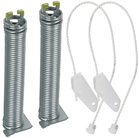 DL-pro 2x Türscharnierfeder mit Seilzug für Bosch Siemens 00754865 754865 Reparatursatz Farbcode gelb für iQ700 extraKlasse PartyPlus Geschirrspüler Spülmaschine