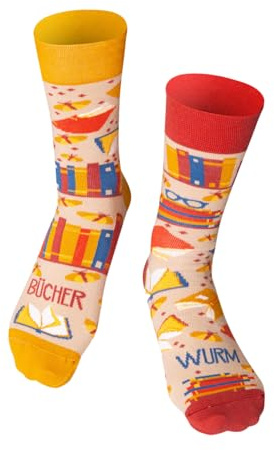Happy Words Lustige Socken Damen und Herren - Weihnachtssocken 35-40/41-46 | Weihnachtsgeschenke - Weihnachts Lustige Socks mit Motiv - Motivsocken - Witzige Socken - Baumwollsocken Bunt für Geschenke