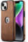 AIOVETEAB Hülle für iPhone 14 Premium PU Leder Anti-Rutsch Anti-Kratzer Stoßfest Vollständige Schutzhülle Handyhüllen Case Cover Kompatibel mit iPhone 14 (Braun)