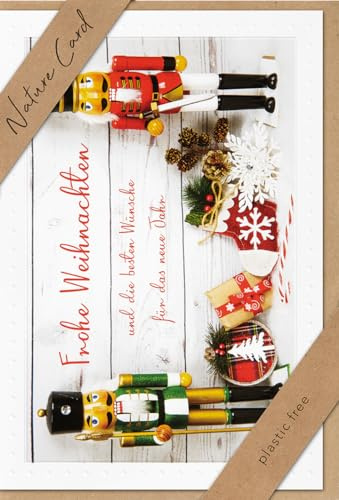 Nature Card - Plastikfreie Grußkarte, Weihnachtskarte, Motiv Nussknacker