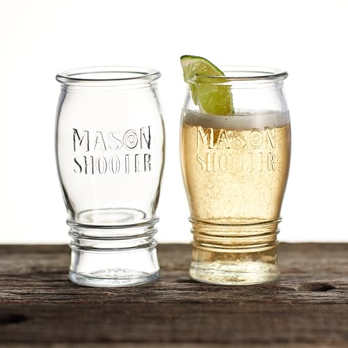 Hayley Cherie Mason Pilsner Pint-Gläser, 142 ml, für Bierverkostung, Getränkeproben, Partys, Cocktails, Hausbars, Geschenke, 6 Stück