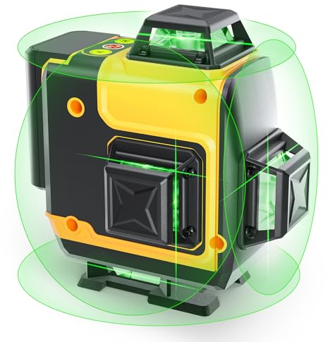 FELLAT Livella Laser 4x360°, Livella Laser Verde 4D 16 Linee Autolivellante con Funzione Impulso, Telecomando, Staffa Rotante Magnetica, 2 Batterie Ricaricabili
