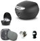 farbrothersonline Kompatibel mit TGB BULLET 50 Koffer, Koffer, 26 l, Schwarz, Secure Lock System, Gepäckträger für Motorradhelm, Universalgröße