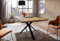 Main Möbel Esstisch Tisch Massivholz 180x90 Eiche Wildeiche massiv geölt Gestell Metall schwarz
