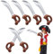 UILYNIU 6 Pièces Couteau Gonflable Accessoires de Costume de Pirate épées gonflables Jouet épée Morceaux de Jeu d'épée Pirate Gonflable Jeux de Jeu de Pirate Cosplay de la fête d'halloween (6 pcs)