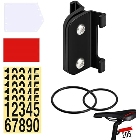 Bike Racing Number Plate Mount - Mountain Bike Racing Number Plate | Adjustable Bike Race Card with Stable Structure for Mountain Bikes, City Bikes, Road Bikes, Round Tube Windbreaker Bracket