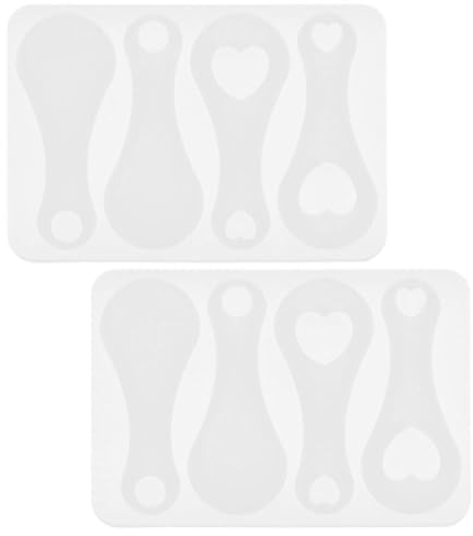 VILLCASE 2pcs Trolley Token Molds Shopping Cart Token Shaped Silicone Mold DIY Key Ring Keychain Mold Resin Craft Making Supplies