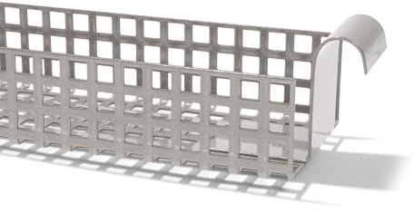 Modulor Kabelkanal für Tischgestell E2, 9,5 x 5,0 x 95,0 cm, Farblos | Kabelführung für den Schreibtisch aus pulverbeschichtetem Stahl für E2 Tischgestelle; Kabelhalterung inklusive Schrauben