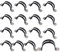INCREWAY Rohrband, 2 Löcher, U-Halterung, Kabelklemme, Aufhänger, gummierte isolierte Klemme, Rohrschellen für Rohrbefestigung auf verschiedenen Oberflächen (50 mm), 16 Stück