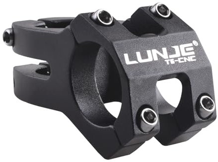 Azarxis Attacco Manubrio MTB 25,4/31,8 mm in Lega di Alluminio Adattatore Attacco Manubrio Gambo da Bicicletta Corto per Bici da Corsa Strada BMX MTB (00 Nero - 25,4 x 45 mm)