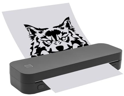 YUNRUX Transfermaschine Thermo-Schablonendrucker 203dpi Wiederverwendbar Stencil Drucker Stencil Maschine Thermal Stencil Kopierer Kabelloser Thermokopierer kompatibel mit IOS Android, Windows, Mac