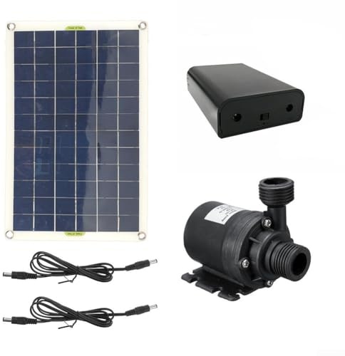 50W Solar Water Pump, Low Noise, Solar Fountain Pump, for Gardens, Fish Tanks, Ponds