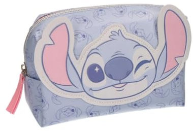CERDÁ LIFE'S LITTLE MOMENTS, Beauty Case Stitch, Borsa da Toilette di Lilo e Stitch per Bambina, Astuccio Disney 100% PU, per organizzare Prodotti per l’Igiene o i tuoi piccoli Oggetti, 17X10X7Cm