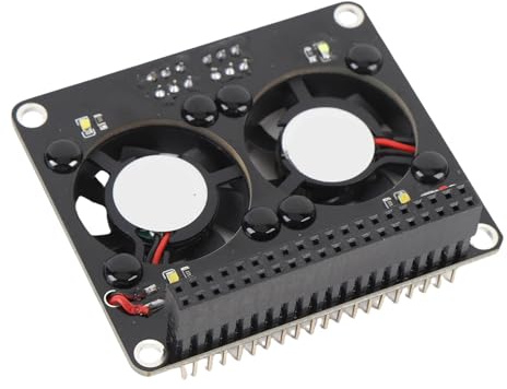 Jiawu Allzweckeingangsausgang Expansion Board Effiziente Dual -Cooling -Ventilatoren für Raspi 4B Easy DIY Verwendung