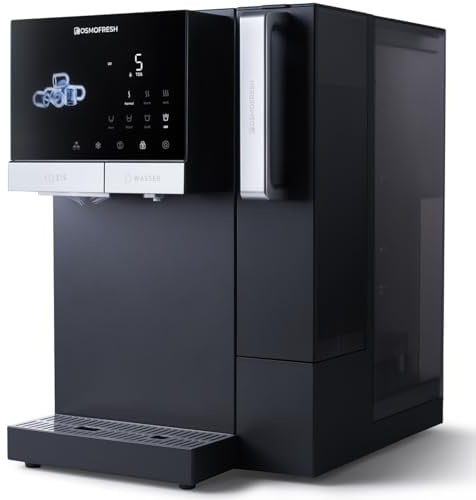OsmoFresh Fusion Ice Osmoseanlage mit Eiswürfelmaschine | kochend heißes Wasser | Filterkaffeefunktion | gekühltes Wasser (bis 1°C) | mit UV | 7-fach Filterung | Mineralisierung