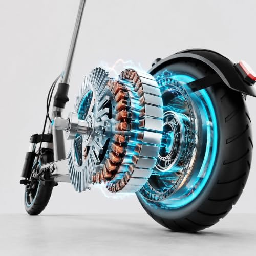 QNQ E Scooter, Elektroroller für Erwachsene, 8,5 Zoll, 20-35 km Reichweite, 10,4AH Batterie, Faltbarer e Roller, APP-Steuerung, Doppelbremse, Doppelstoßdämpfer, Max 120kg