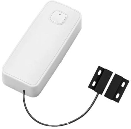 Tidevib WiFi für Tür und Fenster, magnetischer Sensor für Tuya und Life App, für und für Google Assistant, schwacher Akku, 93 x 40 x 20 mm, Weiß