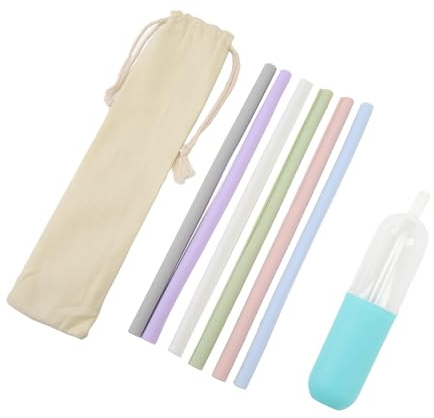 RASTKY Pailles Ouvrantes Réutilisables, en Silicone, Lavables, Flexibles et Portables pour les Réunions de Famille, Matériau