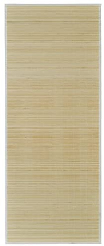 Mhdvray Bambus Teppich 120x180 cm Naturfarben Rechteckig mit rutschfestem Rücken Modern und Robust für Wohnzimmer Schlafzimmer Flur