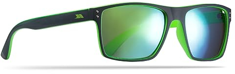 Trespass Zest, Blue/Lime, Sunglasses with UV Protection, Mirror Coating & Cloth Bag / Category 3 Lenses, Blue