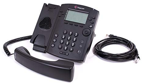Polycom 2200-46135-025 VoIP VVX300 Desk Phone - Black(Renewed)