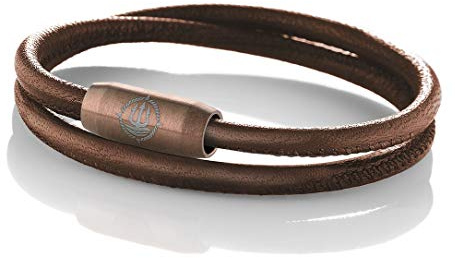 Maritimes Seemannsgarn Leder Armband Sylt braun 4mm