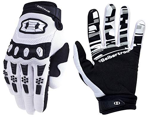 Seibertron Handschuhe - Unisex BMX MX ATV MTB Rennrad Mountainbike Fahrrad Offroad/Dirtbike Straßenrennen Motorrad Motocross Sport Touch-Erkennung Vollfinger-Handschuhe Weiß L