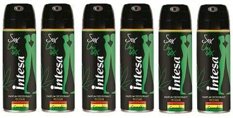 6x Intesa Unisex deospray Cannabis Hanfsamenöl Parfüm Deodorant Deo Spray 125ml