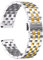 BINLUN Edelstahl Uhrenarmband Poliert Metall Uhrenarmbänder 18mm 19mm 20mm 21mm 22mm 24mm Smartwatch Ersatzarmband für Herren Damen Metallarmband mit Geraden und Gebogenen Ende (Silber-gold, 20mm)