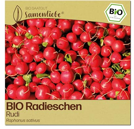 Samenliebe BIO Radieschen Samen | Rudi - mild & rund - samenfestes BIO Saatgut