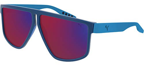 PUMA Mens PU0286S-003 62 Injection Sunglasses, Blue-Light-Blue-Blue