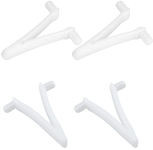 12 Stück Pool Butterfly Clip V Clip Pool Befestigung Clip für Schwimmbad Pole Aufsätze für Laubbesen Bürste Skimmer Netz Weiß