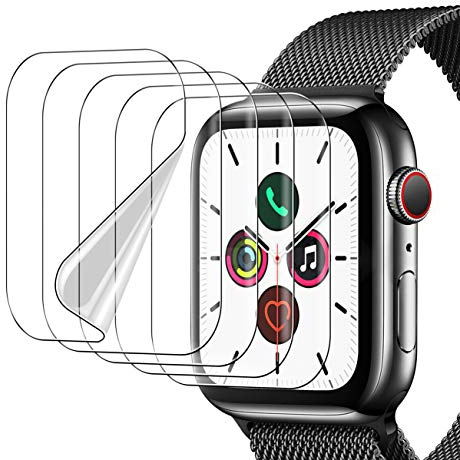 UniqueMe 5 Pack Pellicola Protettiva Compatibile con Apple Watch Series 6/5/4/SE 44 mm Pellicola, Soft HD TPU Clear, Resistente ai Graffi