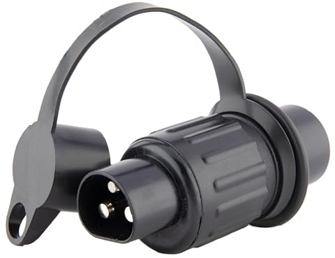 RED WOLF Anhänger Stecker 3 polig 12V DIN 9680 Kunststoff Anhänger Adapter für LKW Pkw Traktor Boot Maschine Wohnwagen Wohnmobile