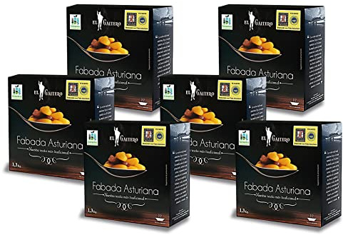 El Gaitero - Fabada Asturiana Gourmet | Con Chorizo, Morcilla y Lacón | Preparado Fabada Asturiana | Fabada Asturiana El Gaitero | 6 Latas de 1.3kg