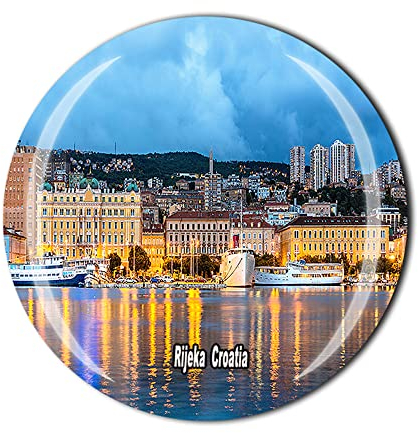 Rijeka Kroatien Kühlschrankmagnet Kristall Touristen Souvenir Geschenkkollektion Kühlschrank Magnet Aufkleber