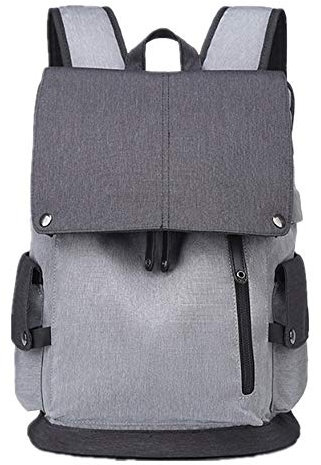 Mochila portatil Mujer Mochila Hombre Trabajo Negocios Mochila Hombre Mochila Bolsas Mochila de Lona Mochila Grande Gray