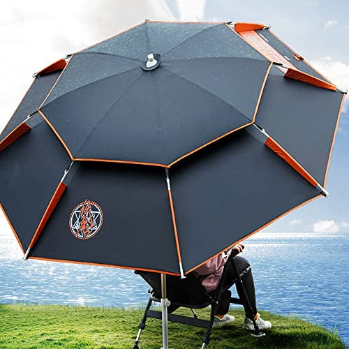 WWMM Sombrilla Playa Grande Antiviento, Sombrillas Terraza Protección UV50+, Sombrilla Jardin Exterior, a Prueba De Viento, Portátil, con Bolsa De Transporte (Size: 2.6m), Multi-colored