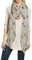 Lina & Lily Damen Schal mit Löwenzahn-Muster Metallic (Hellgrau-Gold)
