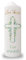 GRAVURZEILE Bedruckte Kerze - Taufkerze Eukalyptus Kreuz - brilliant bedruckte Kerze zur Taufe - Personalisiertes Taufgeschenk für Mädchen & Jungen - Hochwertige Stumpenkerze 250/80 mm