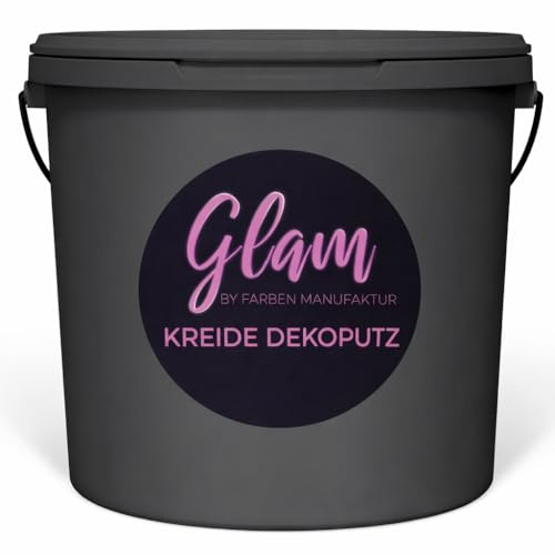 Farben Manufaktur Glam Kreide Rollputz bunt Streichputz Glitzerputz Kreidefarbe Dekoputz zum Rollen eingefärbt mit und ohne silber Glitzer 2in1 bunt 8kg, Farbe: violett