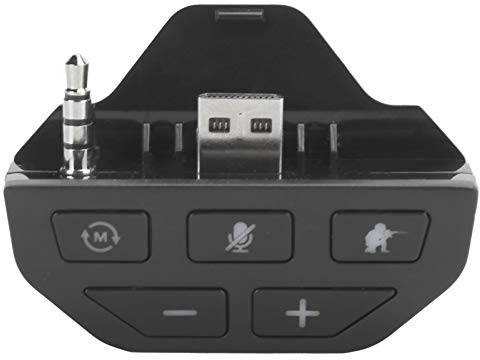 Goshyda Stereo-Headset-Adapter, Wireless-Gamepad-Controller-Audio-Adapter mit Lautstärkeregelung, 3,5-mm-Kopfhörer-Konverter-Sound-Enhancer, für One(Schwarz)