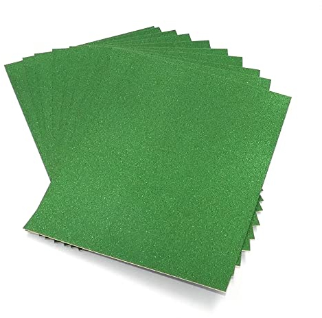 Sixstore Glitzer-Kartonpapier, A4, Premium-Kartonpapier für Scrapbooking, DIY-Projekte, Party-Dekoration, Box-Verpackung, 250 g/m², Grün, 10 Blatt
